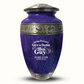 Custom Large Cremation Urn for Human Ashes - Elevate Collection - Dark Humor Design - Distressed Finish - 200 Cubic Inch