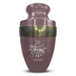 Personalized Adult Cremation Urn with Custom Engraved Name, Date and Dark Humor Design Metal Aluminum Vessel for Ashes and Remains | Elite Collection with Gold Inlay | 200 Cubic Inch