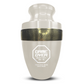 Personalized Adult Cremation Urn with Custom Engraved Name, Date and Funny Gaming Design Metal Aluminum Vessel for Ashes and Remains | Elite Collection with Gold Inlay | 200 Cubic Inch