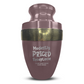 Personalized Adult Cremation Urn with Custom Engraved Name, Date and Funny TV Entertainment Design Metal Aluminum Vessel for Ashes and Remains | Elite Collection with Gold Inlay | 200 Cubic Inch