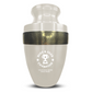 Personalized Adult Cremation Urn with Custom Engraved Name, Date and Dark Humor Design Metal Aluminum Vessel for Ashes and Remains | Elite Collection with Gold Inlay | 200 Cubic Inch