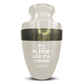 Personalized Adult Cremation Urn with Custom Engraved Name, Date and Funny Office Design Metal Aluminum Vessel for Ashes and Remains | Elite Collection with Gold Inlay | 200 Cubic Inch