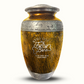 Custom Large Cremation Urn for Human Ashes - Elevate Collection - Simple Humor Design - Distressed Finish - 200 Cubic Inch