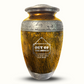 Custom Large Cremation Urn for Human Ashes - Elevate Collection - Funny Office Design - Distressed Finish - 200 Cubic Inch