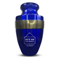 Personalized Adult Cremation Urn with Custom Engraved Name, Date and Funny Office Design Metal Aluminum Vessel for Ashes and Remains | Elite Collection with Gold Inlay | 200 Cubic Inch