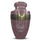Personalized Adult Cremation Urn with Custom Engraved Name, Date and Funny Office Design Metal Aluminum Vessel for Ashes and Remains | Elite Collection with Gold Inlay | 200 Cubic Inch