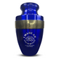 Personalized Adult Cremation Urn with Custom Engraved Name, Date and Dark Humor Design Metal Aluminum Vessel for Ashes and Remains | Elite Collection with Gold Inlay | 200 Cubic Inch