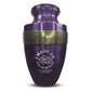 Personalized Adult Cremation Urn with Custom Engraved Name, Date and Dark Humor Design Metal Aluminum Vessel for Ashes and Remains | Elite Collection with Gold Inlay | 200 Cubic Inch