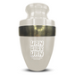 Personalized Adult Cremation Urn with Custom Engraved Name, Date and Dark Humor Design Metal Aluminum Vessel for Ashes and Remains | Elite Collection with Gold Inlay | 200 Cubic Inch