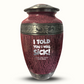 Custom Large Cremation Urn for Human Ashes - Elevate Collection - Dark Humor Design - Distressed Finish - 200 Cubic Inch