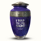Custom Large Cremation Urn for Human Ashes - Elevate Collection - Dark Humor Design - Distressed Finish - 200 Cubic Inch