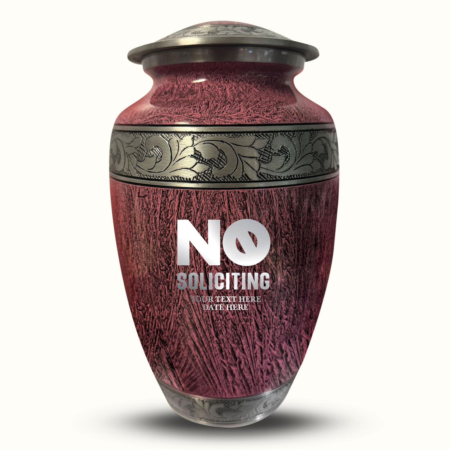 Custom Large Cremation Urn for Human Ashes - Elevate Collection - Funny Office Design - Distressed Finish - 200 Cubic Inch