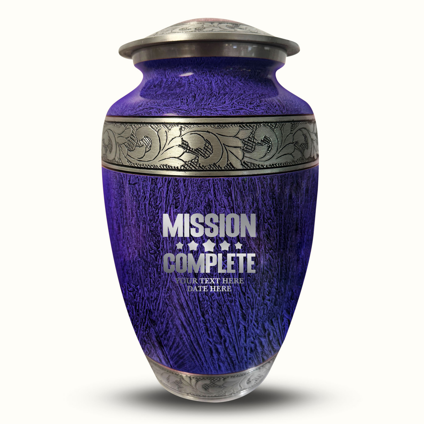 Custom Large Cremation Urn for Human Ashes - Elevate Collection - Funny Gaming Design - Distressed Finish - 200 Cubic Inch