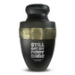 Personalized Adult Cremation Urn with Custom Engraved Name, Date and Simple Humor Design Metal Aluminum Vessel for Ashes and Remains | Elite Collection with Gold Inlay | 200 Cubic Inch