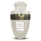 Personalized Adult Cremation Urn with Custom Engraved Name, Date and Simple Humor Design Metal Aluminum Vessel for Ashes and Remains | Elite Collection with Gold Inlay | 200 Cubic Inch