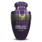 Personalized Adult Cremation Urn with Custom Engraved Name, Date and Funny TV Entertainment Design Metal Aluminum Vessel for Ashes and Remains | Elite Collection with Gold Inlay | 200 Cubic Inch