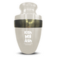 Personalized Adult Cremation Urn with Custom Engraved Name, Date and Dark Humor Design Metal Aluminum Vessel for Ashes and Remains | Elite Collection with Gold Inlay | 200 Cubic Inch