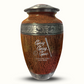 Custom Large Cremation Urn for Human Ashes - Elevate Collection - Funny Baseball Design - Distressed Finish - 200 Cubic Inch