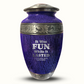 Custom Large Cremation Urn for Human Ashes - Elevate Collection - Dark Humor Design - Distressed Finish - 200 Cubic Inch
