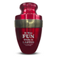 Personalized Adult Cremation Urn with Custom Engraved Name, Date and Dark Humor Design Metal Aluminum Vessel for Ashes and Remains | Elite Collection with Gold Inlay | 200 Cubic Inch