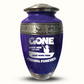 Custom Large Cremation Urn for Human Ashes - Elevate Collection - Funny Fishing Design - Distressed Finish - 200 Cubic Inch