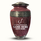 Custom Large Cremation Urn for Human Ashes - Elevate Collection - Funny Fishing Design - Distressed Finish - 200 Cubic Inch