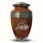 Custom Large Cremation Urn for Human Ashes - Elevate Collection - Funny Fishing Design - Distressed Finish - 200 Cubic Inch
