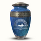 Custom Large Cremation Urn for Human Ashes - Elevate Collection - Funny Fishing Design - Distressed Finish - 200 Cubic Inch