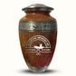 Custom Large Cremation Urn for Human Ashes - Elevate Collection - Funny Fishing Design - Distressed Finish - 200 Cubic Inch