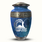 Custom Large Cremation Urn for Human Ashes - Elevate Collection - Funny Fishing Design - Distressed Finish - 200 Cubic Inch