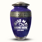 Custom Large Cremation Urn for Human Ashes - Elevate Collection - Funny Fishing Design - Distressed Finish - 200 Cubic Inch