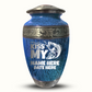 Custom Large Cremation Urn for Human Ashes - Elevate Collection - Funny Fishing Design - Distressed Finish - 200 Cubic Inch
