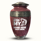 Custom Large Cremation Urn for Human Ashes - Elevate Collection - Funny Fishing Design - Distressed Finish - 200 Cubic Inch