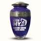 Custom Large Cremation Urn for Human Ashes - Elevate Collection - Funny Fishing Design - Distressed Finish - 200 Cubic Inch