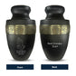 Personalized Adult Human Cremation Urn with Custom Name Date on Gold Rim Container for Ashes and Men or Women Cremains | Elite Memorial Dove Design Series | 200 Lbs