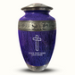 Custom Large Cremation Urn for Human Ashes - Elevate Collection - Memorial Cross Design - Distressed Finish - 200 Cubic Inch
