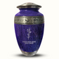 Custom Large Cremation Urn for Human Ashes - Elevate Collection - Floral Design - Distressed Finish - 200 Cubic Inch