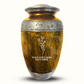 Custom Large Cremation Urn for Human Ashes - Elevate Collection - Floral Design - Distressed Finish - 200 Cubic Inch