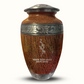 Custom Large Cremation Urn for Human Ashes - Elevate Collection - Floral Design - Distressed Finish - 200 Cubic Inch
