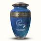 Custom Large Cremation Urn for Human Ashes - Elevate Collection - Rosary Design - Distressed Finish - 200 Cubic Inch