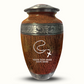 Custom Large Cremation Urn for Human Ashes - Elevate Collection - Rosary Design - Distressed Finish - 200 Cubic Inch