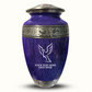 Custom Large Cremation Urn for Human Ashes - Elevate Collection - Memorial Dove Design - Distressed Finish - 200 Cubic Inch