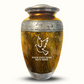 Custom Large Cremation Urn for Human Ashes - Elevate Collection - Memorial Dove Design - Distressed Finish - 200 Cubic Inch