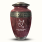 Custom Large Cremation Urn for Human Ashes - Elevate Collection - Memorial Dove Design - Distressed Finish - 200 Cubic Inch