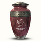 Custom Large Cremation Urn for Human Ashes - Elevate Collection - Memorial Dove Design - Distressed Finish - 200 Cubic Inch