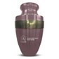 Personalized Adult Cremation Urn with Custom Engraved Name, Date and Funny Tombstone Design Metal Aluminum Vessel for Ashes and Remains | Elite Collection with Gold Inlay | 200 Cubic Inch