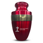 Personalized Adult Cremation Urn with Custom Engraved Name, Date and Funny Tombstone Design Metal Aluminum Vessel for Ashes and Remains | Elite Collection with Gold Inlay | 200 Cubic Inch