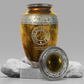 Custom Large Cremation Urn for Human Ashes - Elevate Collection - Funny Baseball Design - Distressed Finish - 200 Cubic Inch