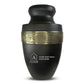 Personalized Adult Cremation Urn with Custom Engraved Name, Date and Tombstone Design Metal Aluminum Vessel for Ashes and Remains