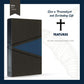 Personalized Faux Leather NIV Boys Bible with Custom Name and Date in Gray Medium Print Size Personal New International Version Bible Religious Gray | Shepherds Shelf - Shepherds Shelf